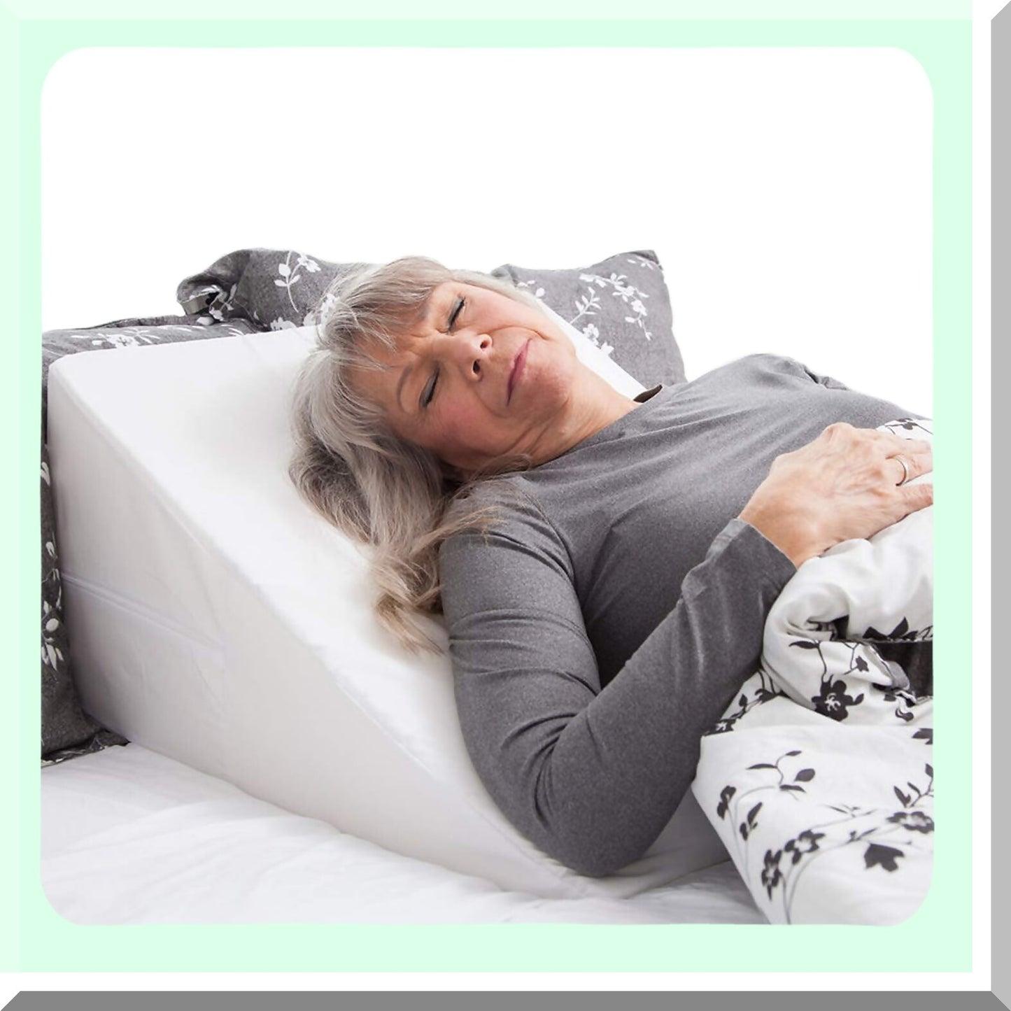 OrthoRelief Elevate Pillow - Neck Pain Relief Wedge, Headache Support, Acid Reflux Pillow, Shoulder & Back Pain Relief, Foot & Knee Support, Restless Leg Syndrome Pillow - 24x24x12 Inches White