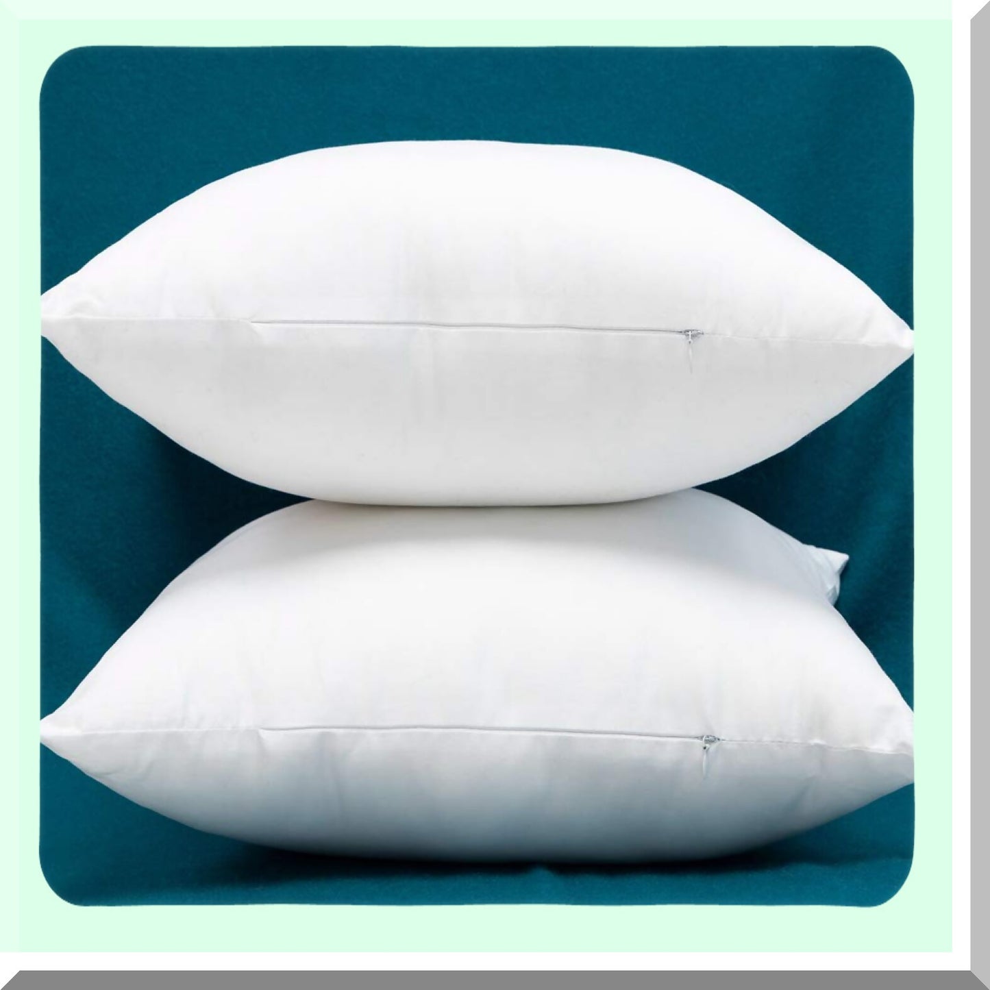 Plush Comfort Cotton Throw Pillow Inserts - Set of 2 Down Alternative Decorative Pillows - 20x20 Inch Square Inserts - Fluffy Cushion Inserts