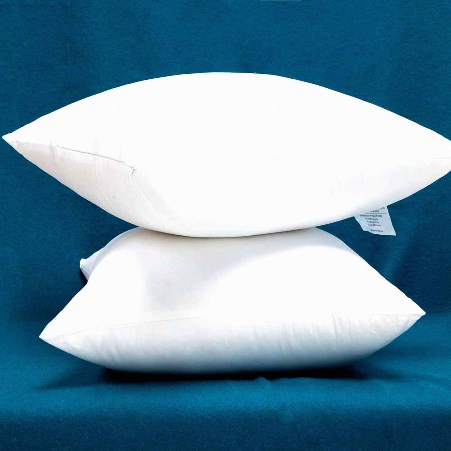 Plush Comfort Cotton Throw Pillow Inserts - Set of 2 Down Alternative Decorative Pillows - 20x20 Inch Square Inserts - Fluffy Cushion Inserts