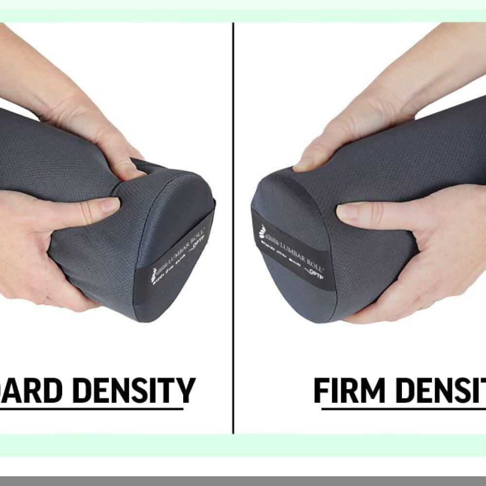 Lumbar Support Roll - USA Made Low Back Pillow for Office Chairs, Car Seats, and Travel - Preferred by Physical Therapists - Standard Density