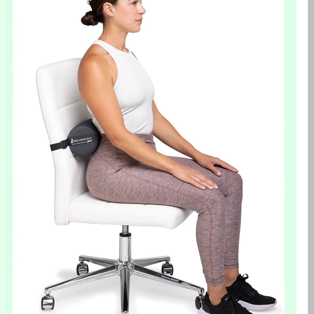 Lumbar Support Roll - USA Made Low Back Pillow for Office Chairs, Car Seats, and Travel - Preferred by Physical Therapists - Standard Density