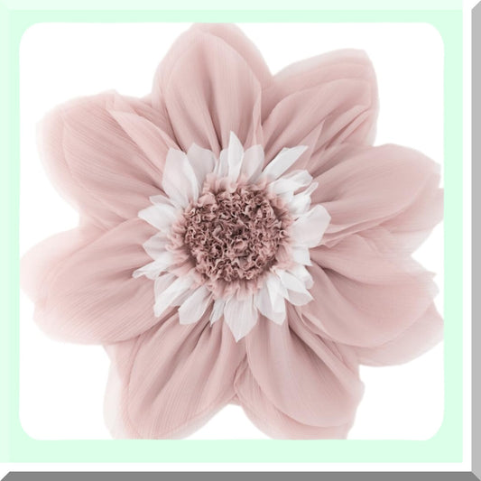 Rosegold 3D Floral Accent Pillow - Aesthetic Decor Cushion for Bed, Couch, Sofa, Chair - Round Decorative Throw Pillow Cover - 12 Inches - Bedroom Décor