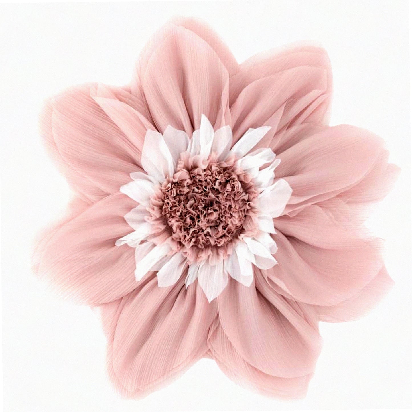 Rosegold 3D Floral Accent Pillow - Aesthetic Decor Cushion for Bed, Couch, Sofa, Chair - Round Decorative Throw Pillow Cover - 12 Inches - Bedroom Décor