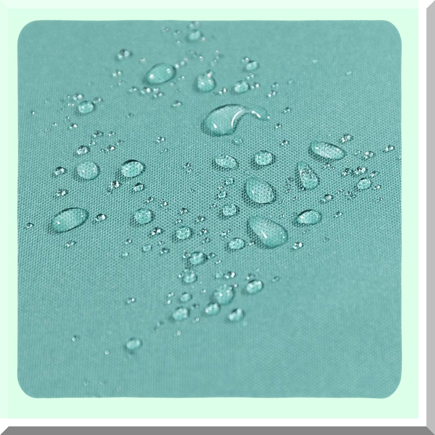 Waterproof Teal Pillowcase Set - 2 Pack Decorative Square Cushion Covers for Indoor & Outdoor Use on Couch, Chair, Sofa, Patio - 16x16 Inch Shell Design