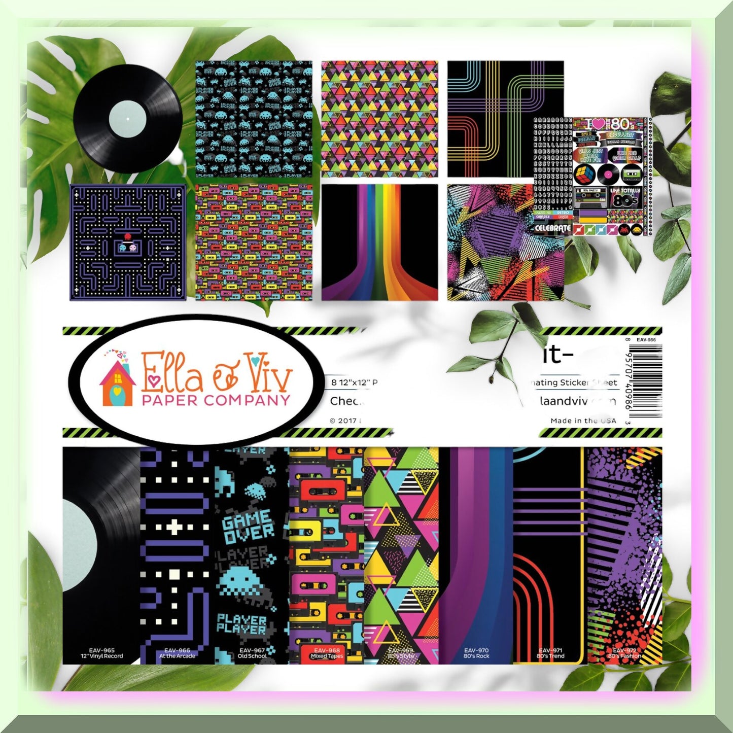 RetroRevive 80's Memories Scrapbook Kit 12x12 inches
