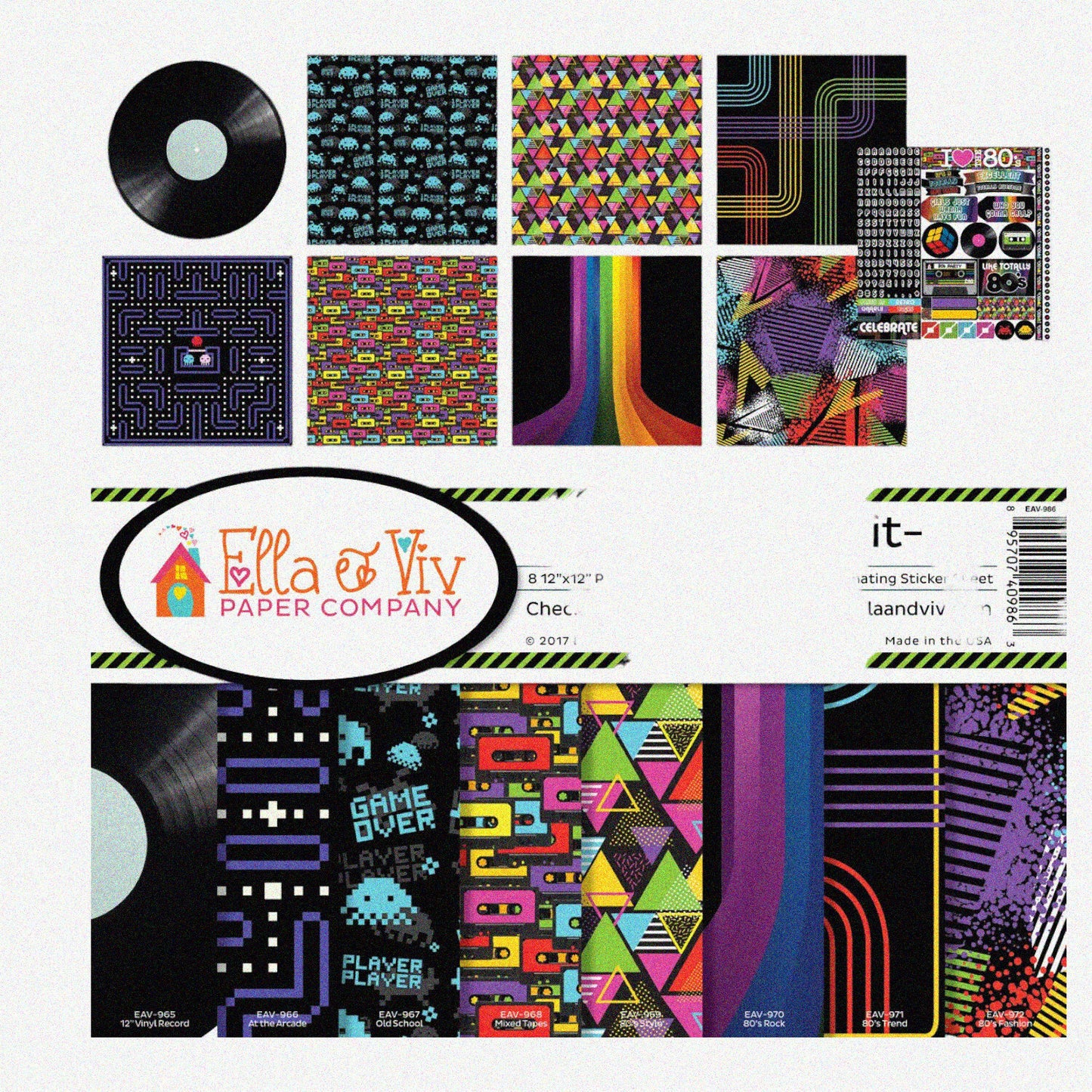 RetroRevive 80's Memories Scrapbook Kit 12x12 inches