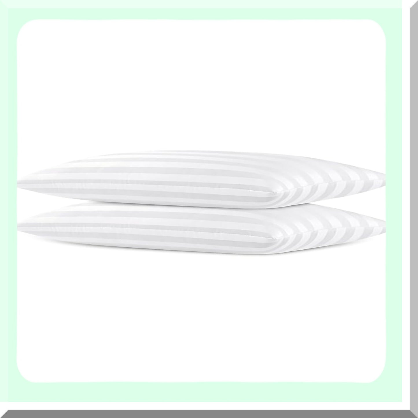 UltraPlush Sleep Pillows - Hypoallergenic Down Alternative Fill, Extra Flat Design for Side, Back, and Stomach Sleepers, Standard Size 20x26, Set of 2