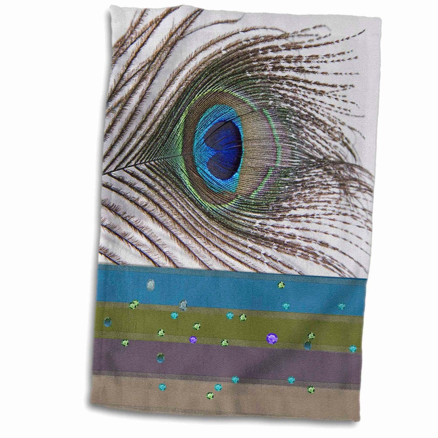 Peacock Gem Look Towel 15" x 22"