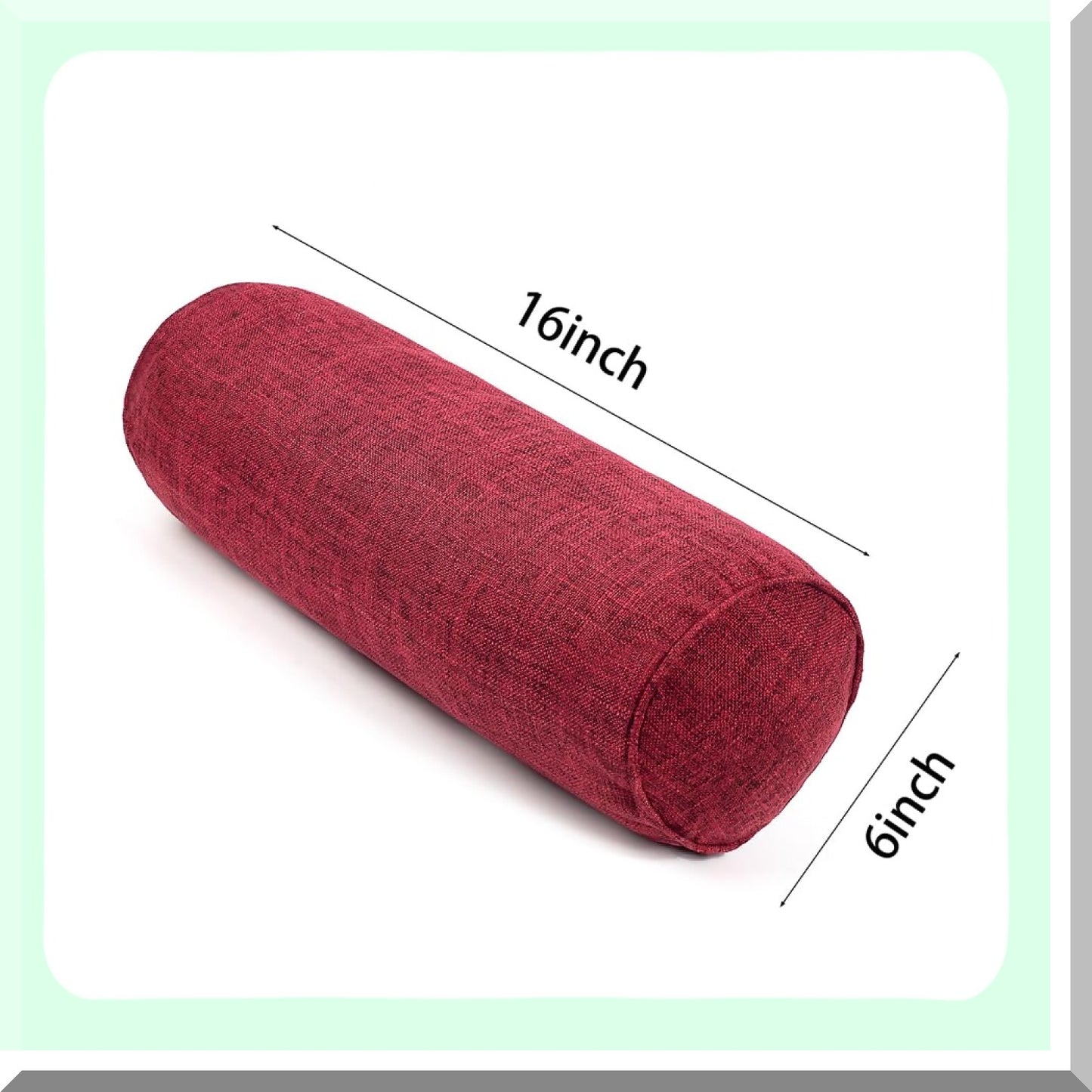 ComfortCyl Neck Support Pillow - Round Cervical Roll for Pain Relief & Sleep. Removable Washable Cover. Ideal for Chair, Car, Sofa.