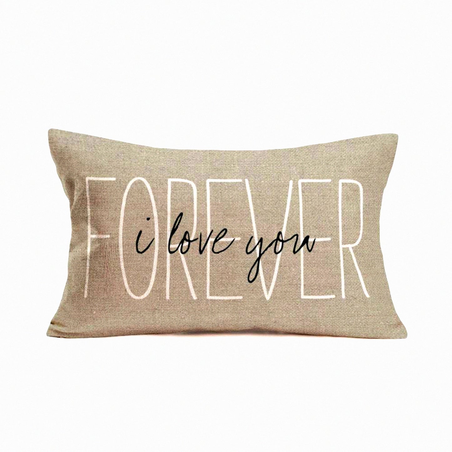 Love Nest Warm Quotes Lumbar Pillow Covers - Valentines Day Decorative Words Cases for Sweet Home - Family Cotton Linen Waist Pillowcase - Couple Lover Gifts