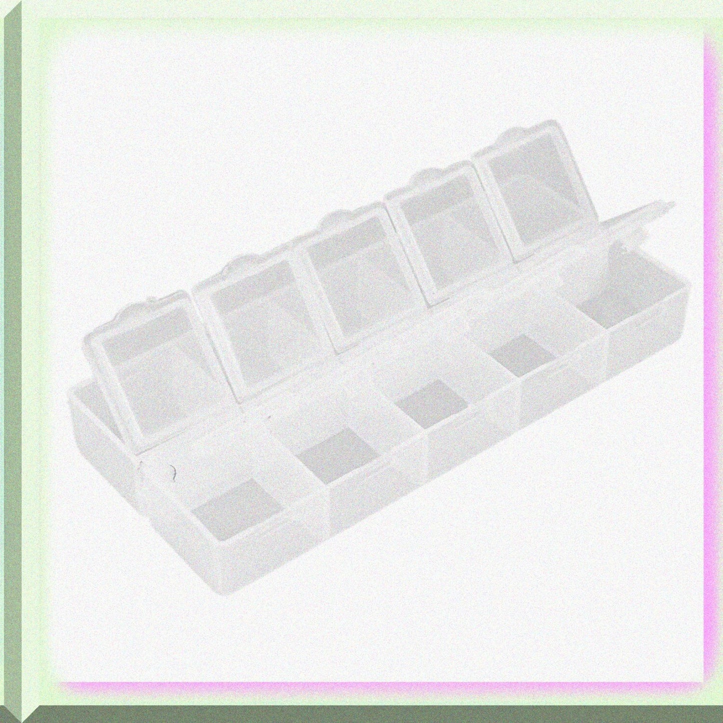 10-Compartment Plastic Storage Box for Jewelry and Nails