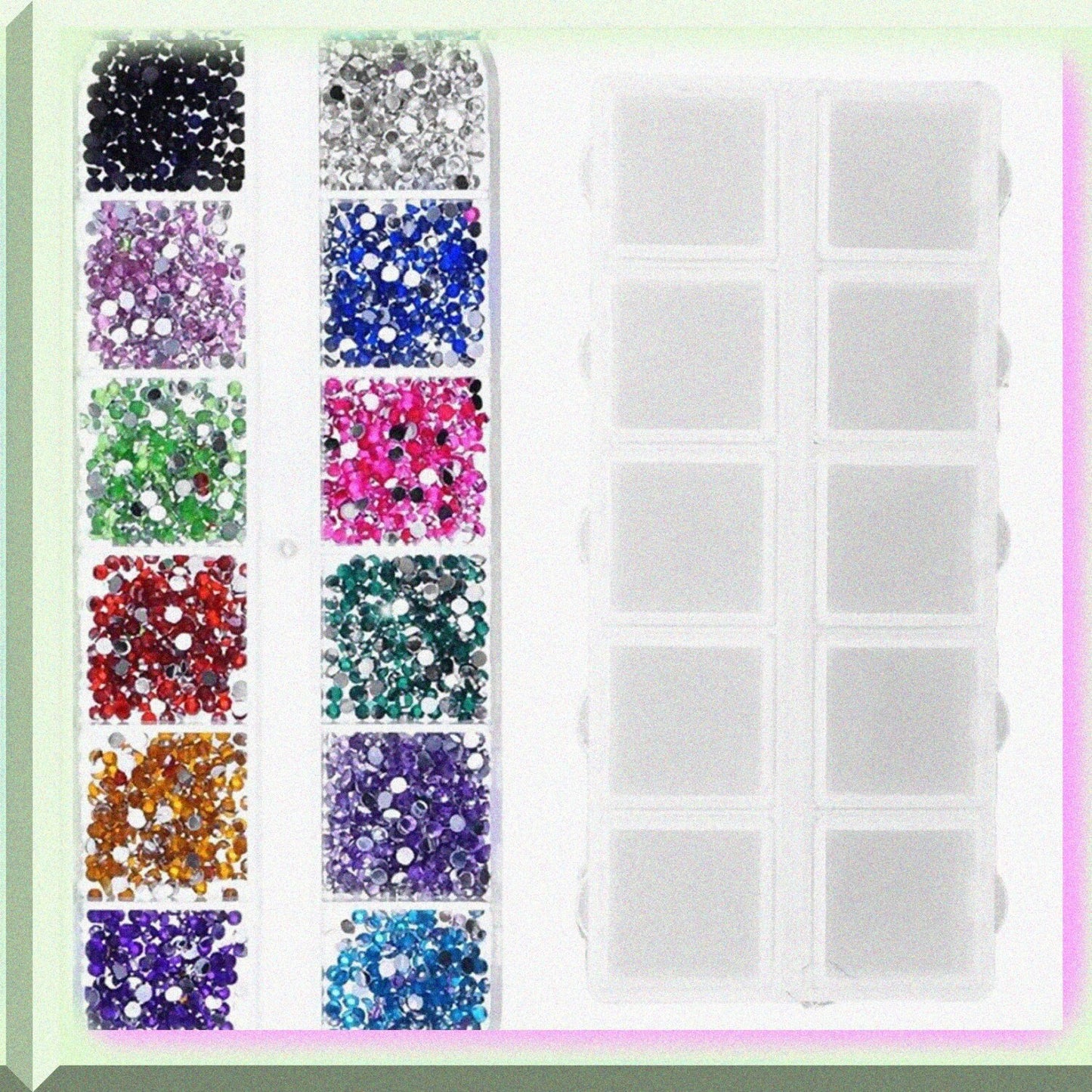 10-Compartment Plastic Storage Box for Jewelry and Nails