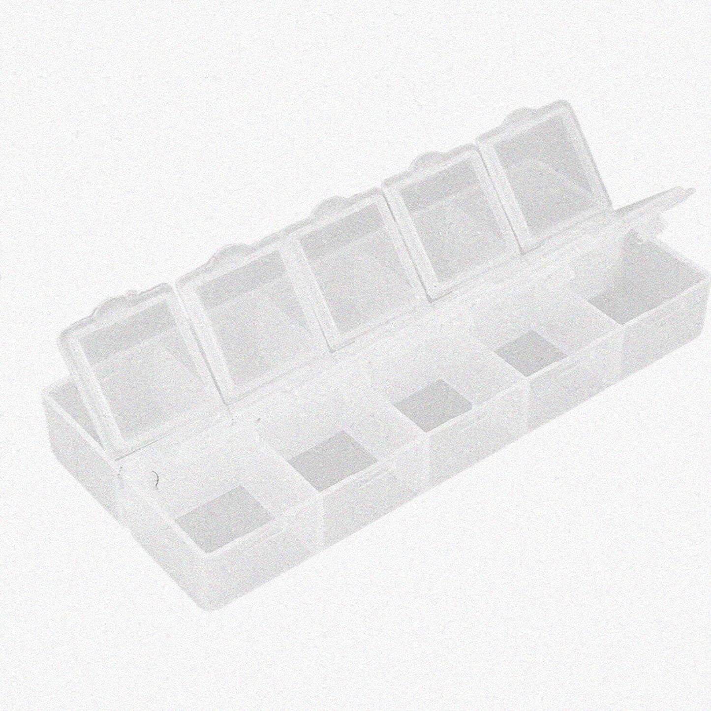 10-Compartment Plastic Storage Box for Jewelry and Nails
