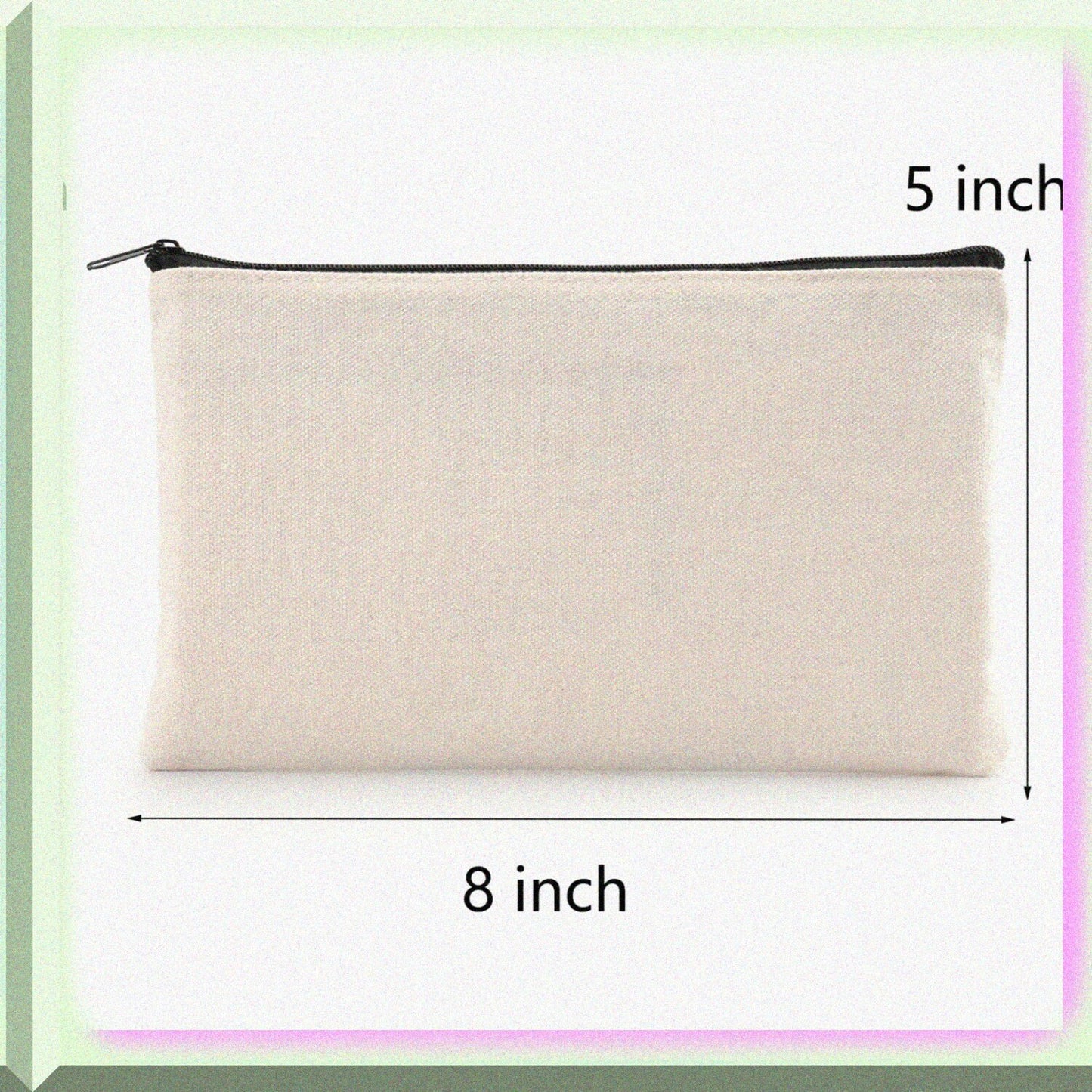 32 Pack Canvas Zipper Pouches 8x5 Inches