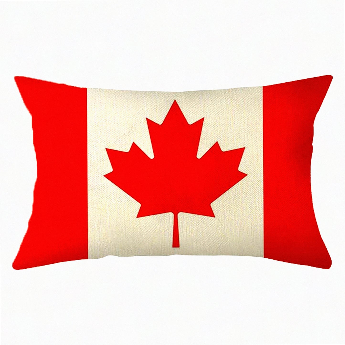 Maple Leaf Canada Flag Decorative Pillow Cover - 12x20 Inch Cushion Case for Sofa Couch - Canadian Flag Throw Pillow Case - Home Decor Accent