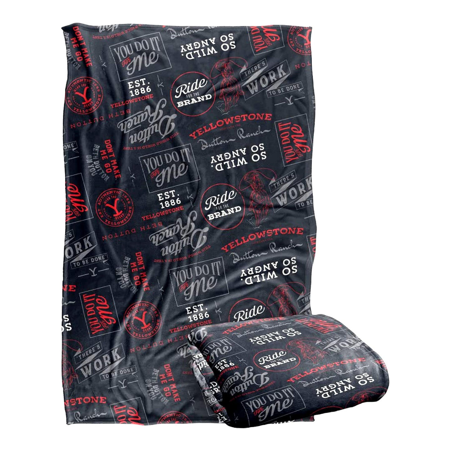 SilkySoft Comfort Throw - 36"x58" Ultra Plush Blanket with 'You Do It for Me' Pattern"