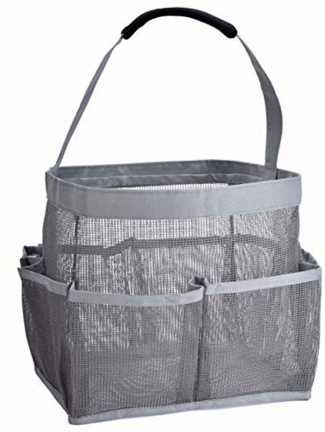 Mesh Shower Bag with 9 Pockets Grey