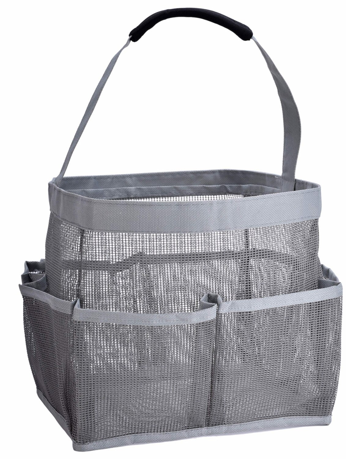 Mesh Shower Bag with 9 Pockets Grey