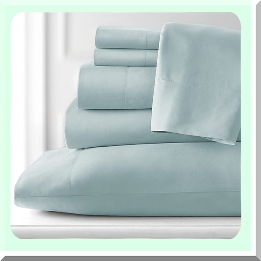Mint Blue Soft & Comfy Twin XL Microfiber Sheet Set - 3 PC, 100% Microfiber, Extra Long Twin Size, 15" Deep Pocket, Great for Dorm Room & Hospital Beds
