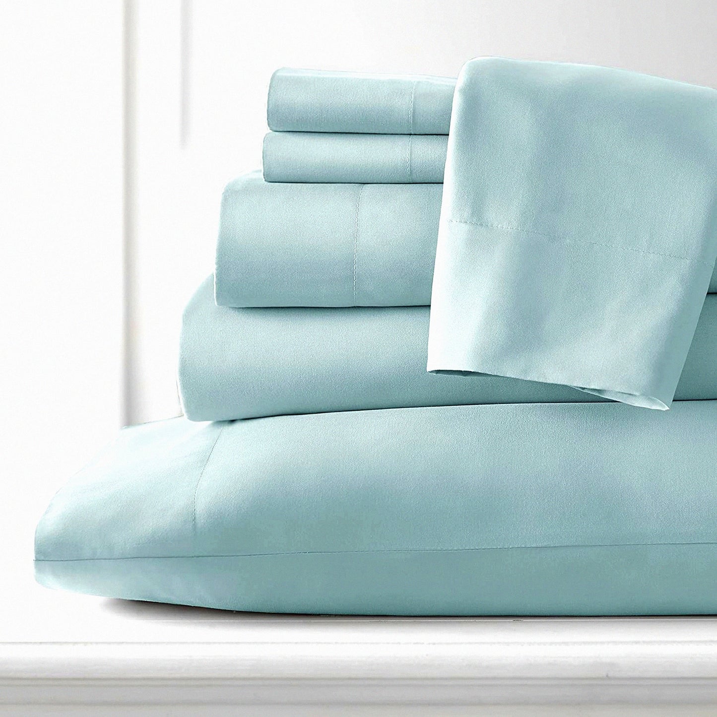 Mint Blue Soft & Comfy Twin XL Microfiber Sheet Set - 3 PC, 100% Microfiber, Extra Long Twin Size, 15" Deep Pocket, Great for Dorm Room & Hospital Beds