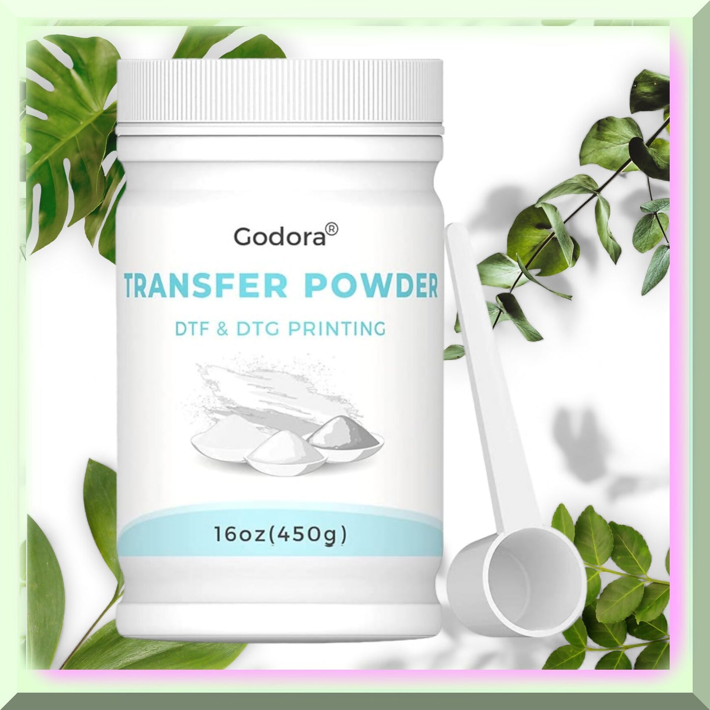 DTF Fusion Powder 450g White Adhesive for Dark Garments