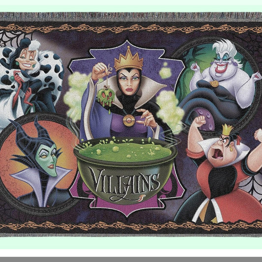 Dark Enchantment Woven Tapestry Throw Blanket, 48" x 60" - Vile Villains Collection"