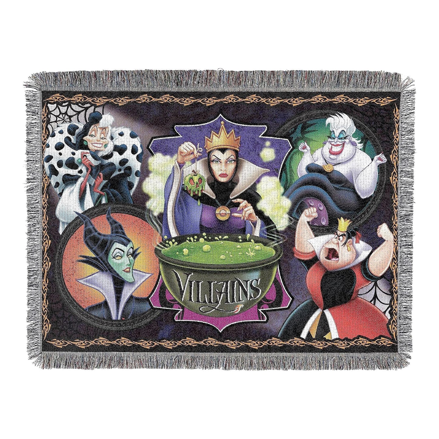 Dark Enchantment Woven Tapestry Throw Blanket, 48" x 60" - Vile Villains Collection"