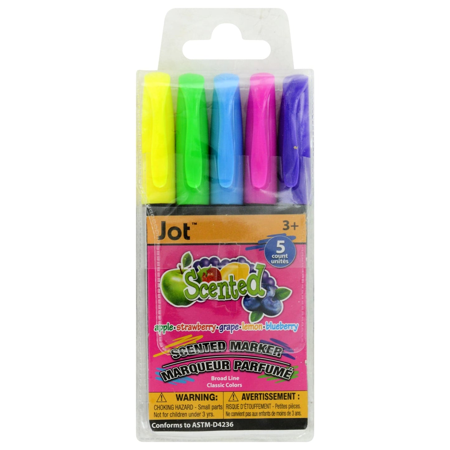 Jot Fruit Scented Markers, 5-ct. Packs (Pack of 24)