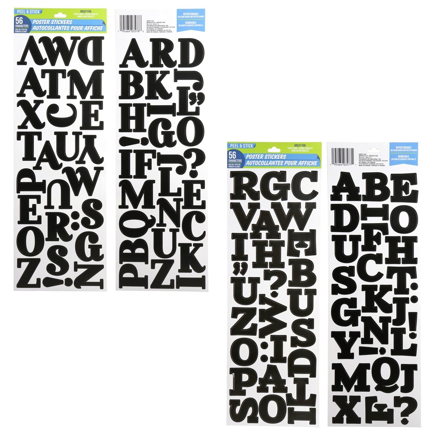 Peel and Stick Poster Stickers (Pack of 36)