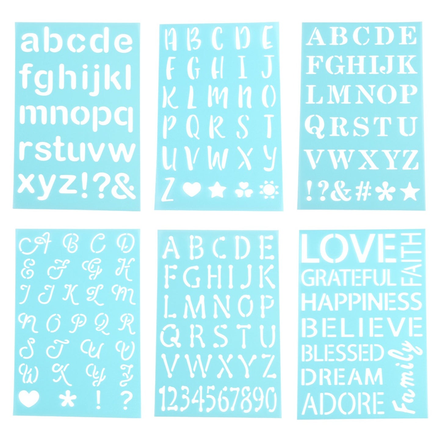 Crafter's Square Alphabet and Word Stencils, 9x6 in. (Pack of 36)
