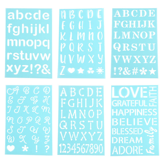 Crafter's Square Alphabet and Word Stencils, 9x6 in. (Pack of 36)