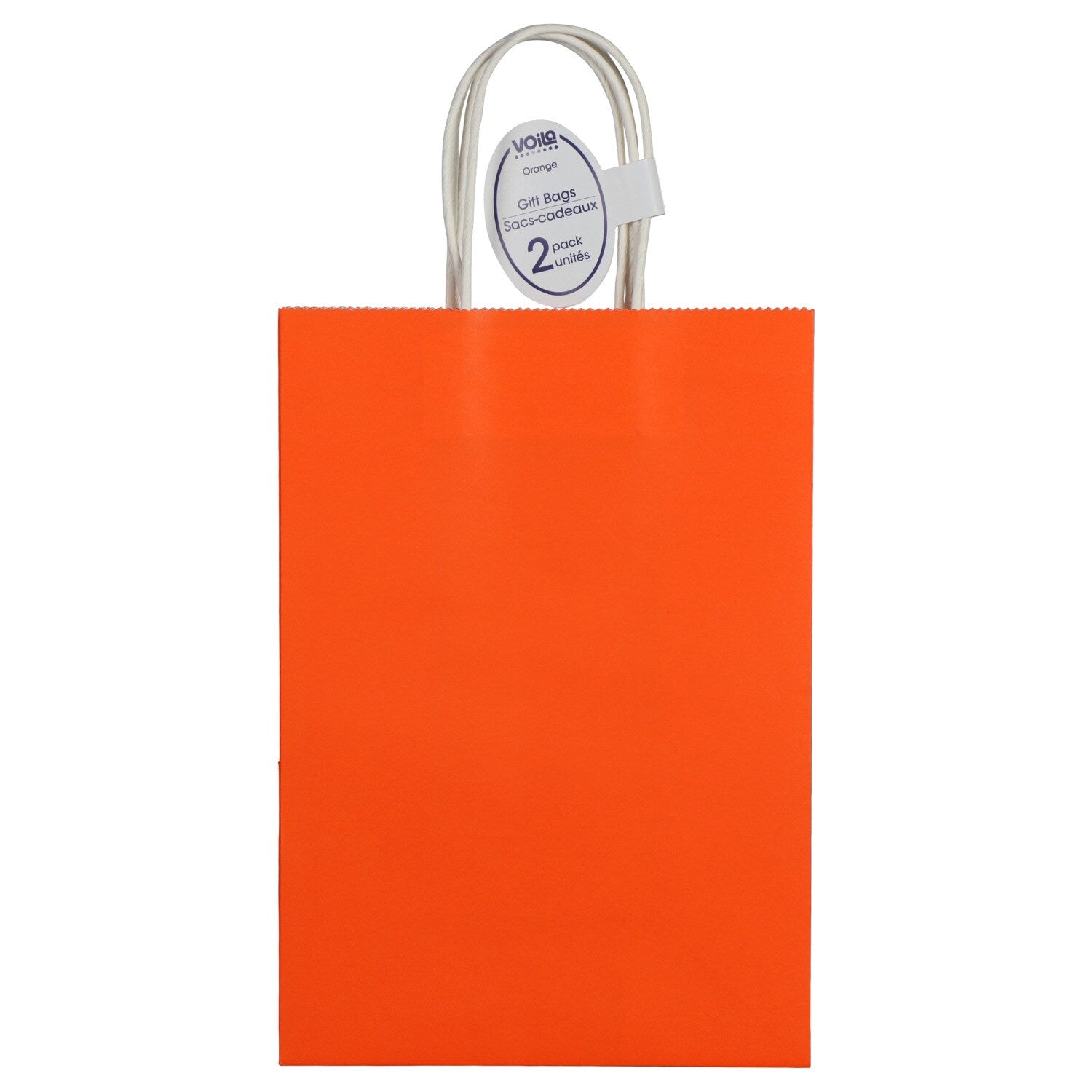 Voila Medium Orange Kraft Paper Gift Bags, 2-ct. Packs (Pack of 36)