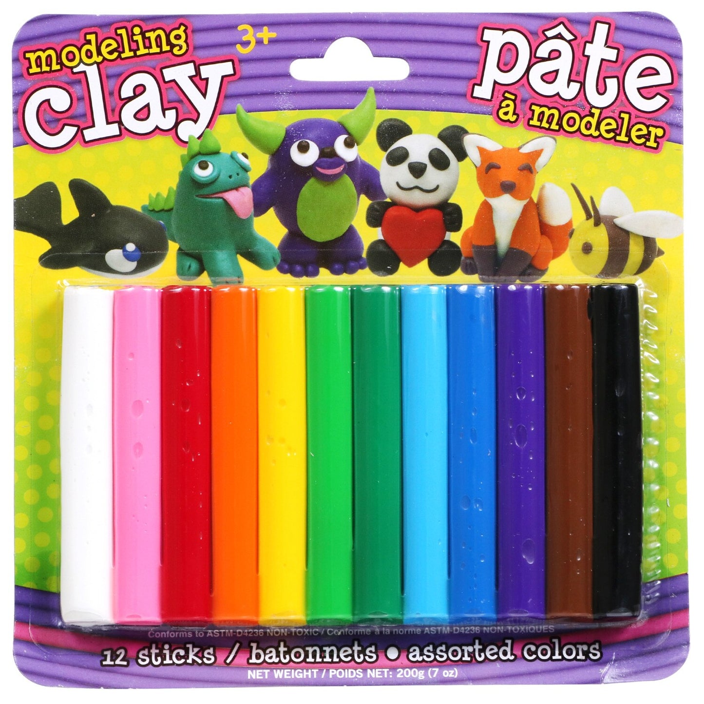 Colored Modeling Clay Sticks, 12-pc. (Pack of 4)