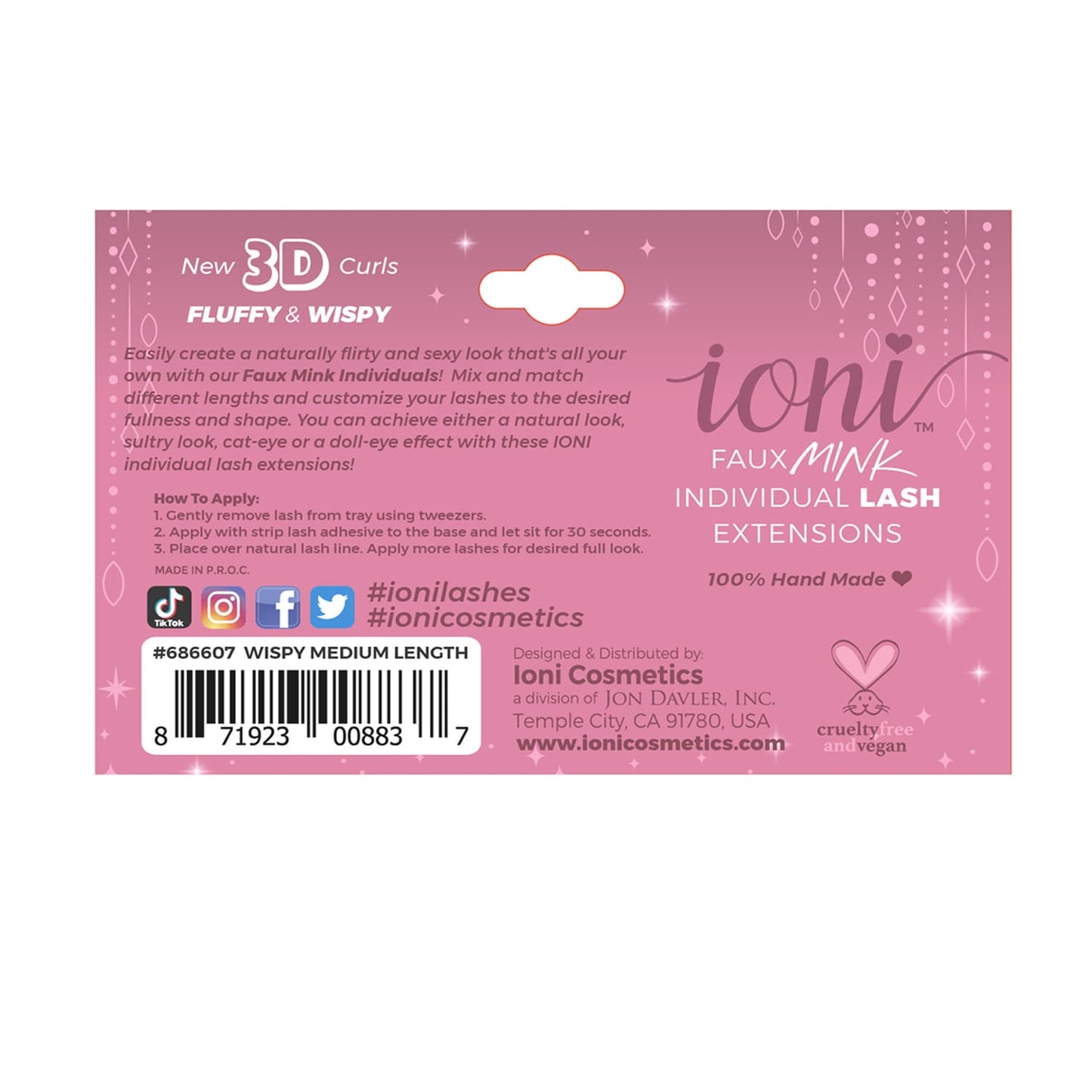 Ioni Medium Length Individual Lash Extensions, 16-ct. Packs (Pack of 36)