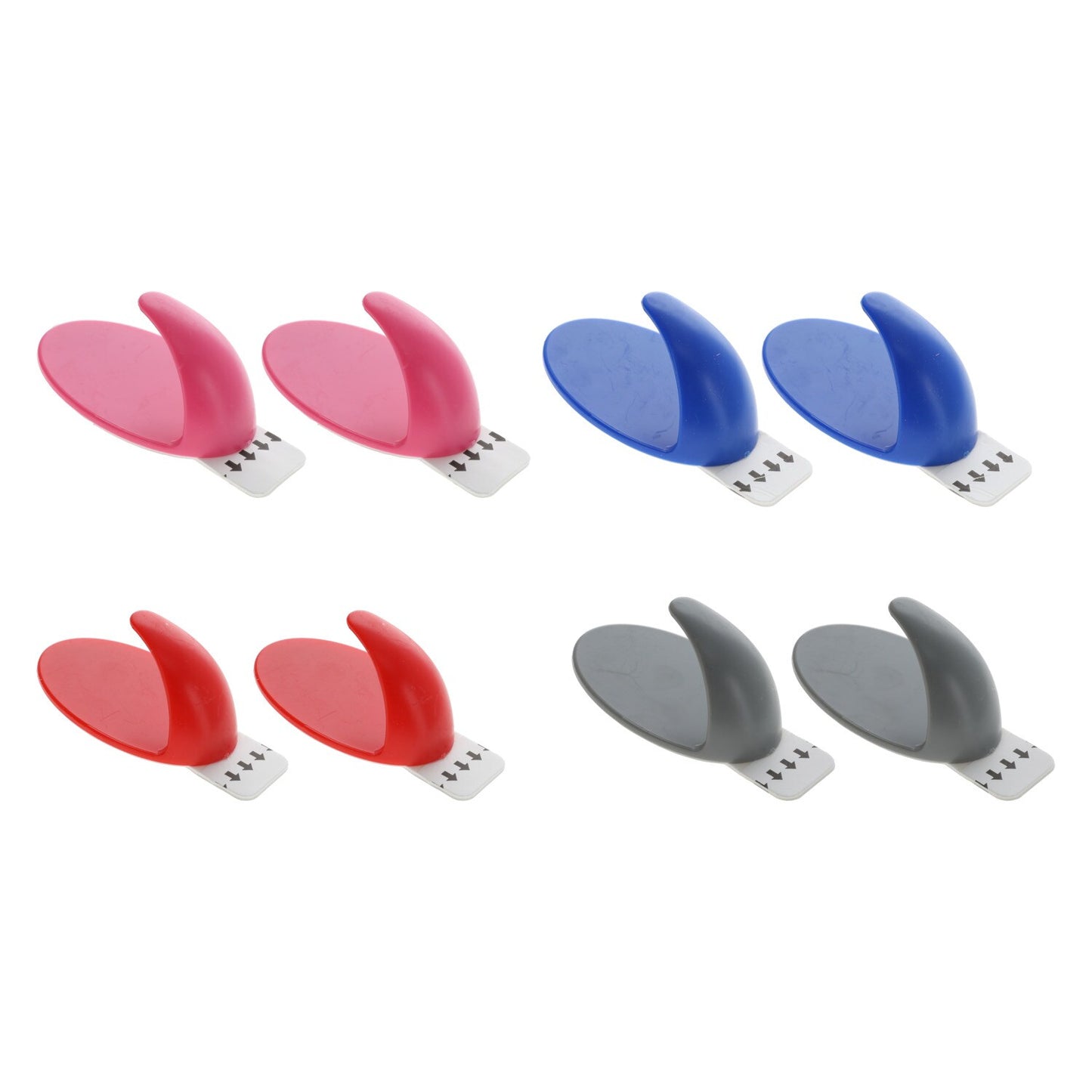 White Plastic Removable Wall Hooks, 3 lbs. (Pack of 24)