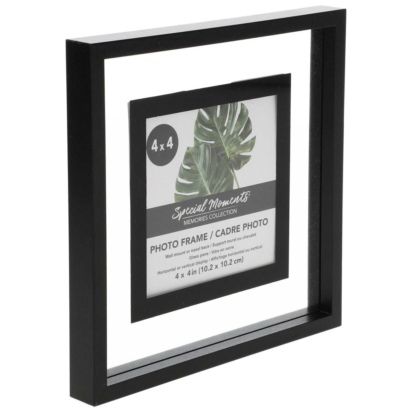 Special Black Plastic Float Photo Frames, 4x4-in. (Pack of 24)