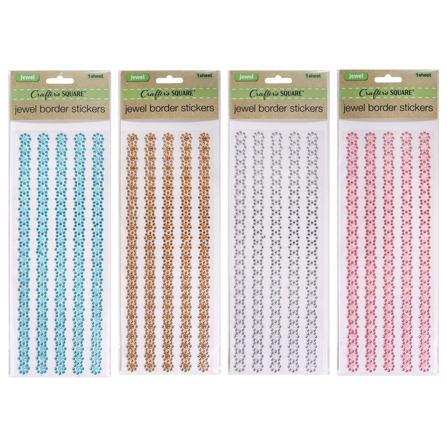 Crafter's Square Jewel Border Stickers, 12.75x4.25 in. (Pack of 36)
