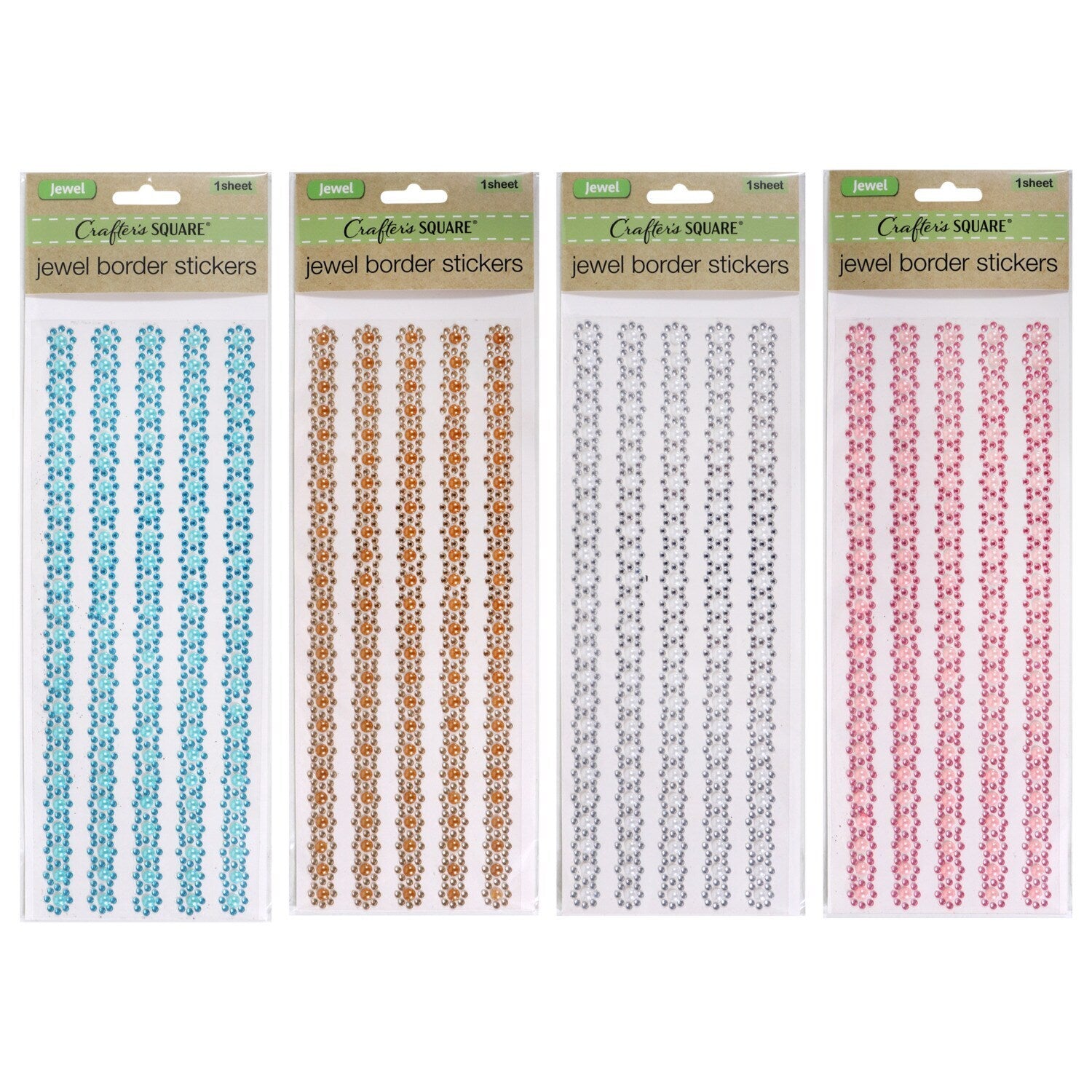 Crafter's Square Jewel Border Stickers, 12.75x4.25 in. (Pack of 36)