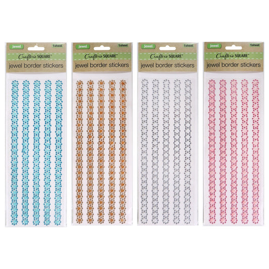 Crafter's Square Jewel Border Stickers, 12.75x4.25 in. (Pack of 36)