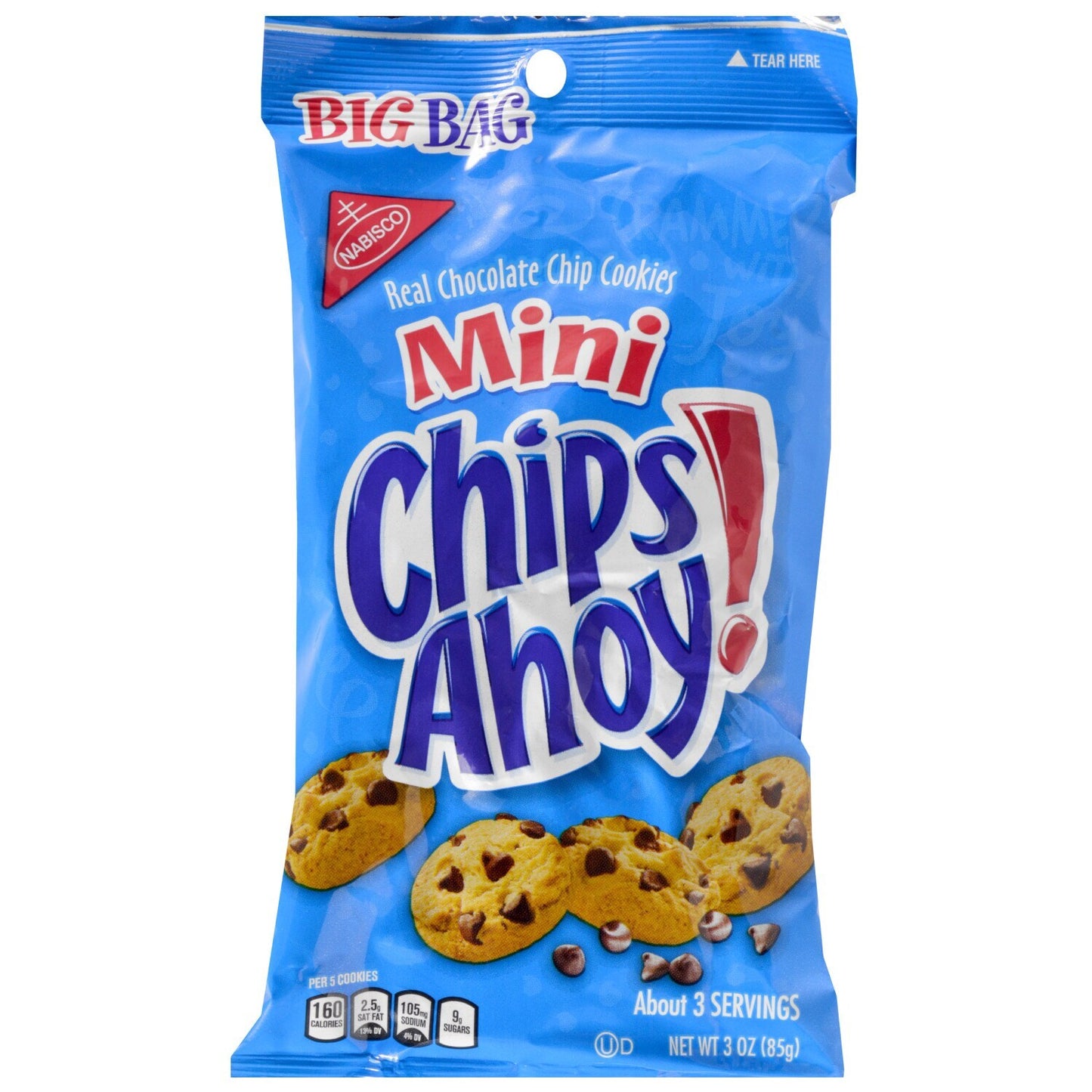 Nabisco Chips Ahoy! Mini Chocolate Chip Cookies, 3 oz. Bags (Pack of 12)