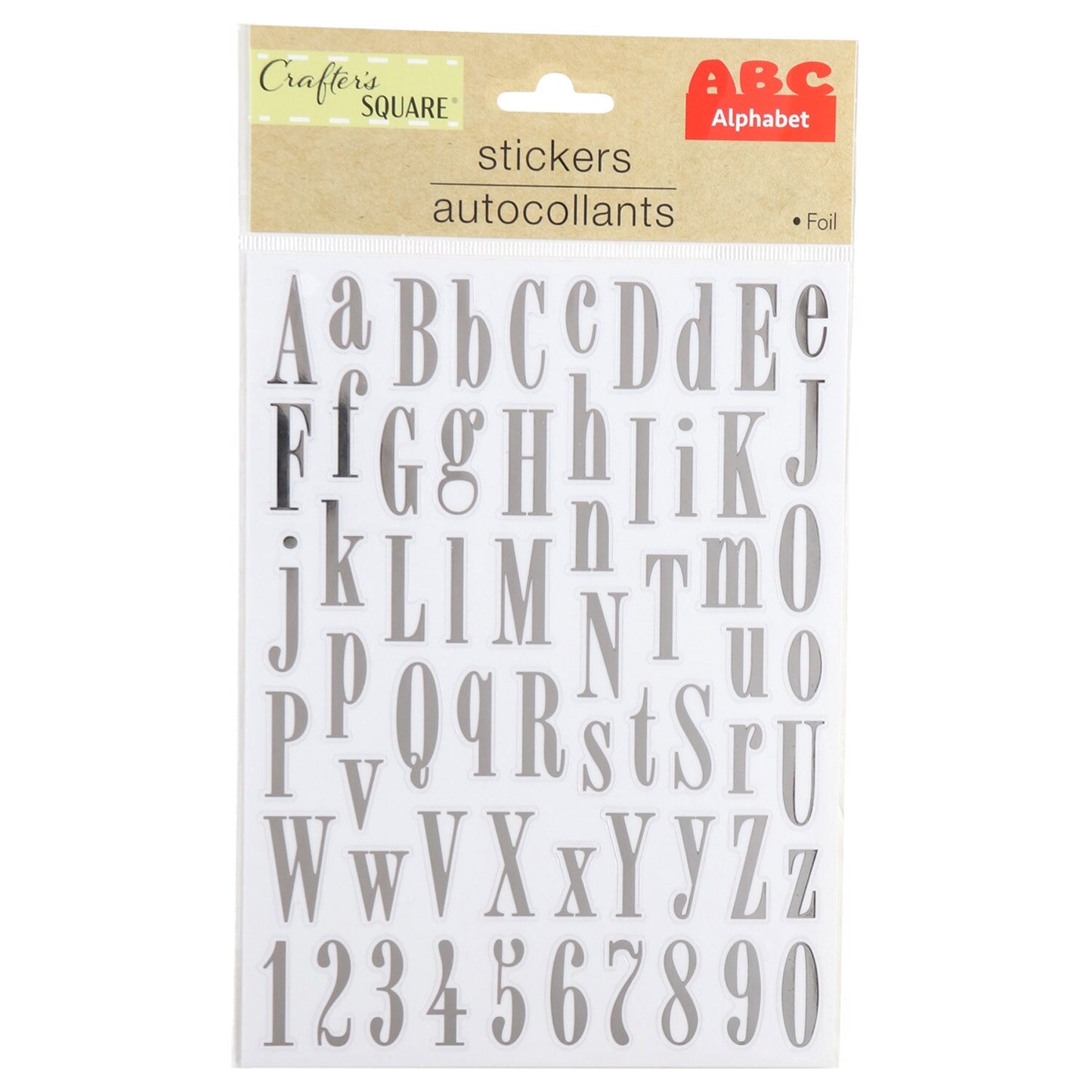 Crafter's Square Metallic Foil Alphabet Stickers (Pack of 36)