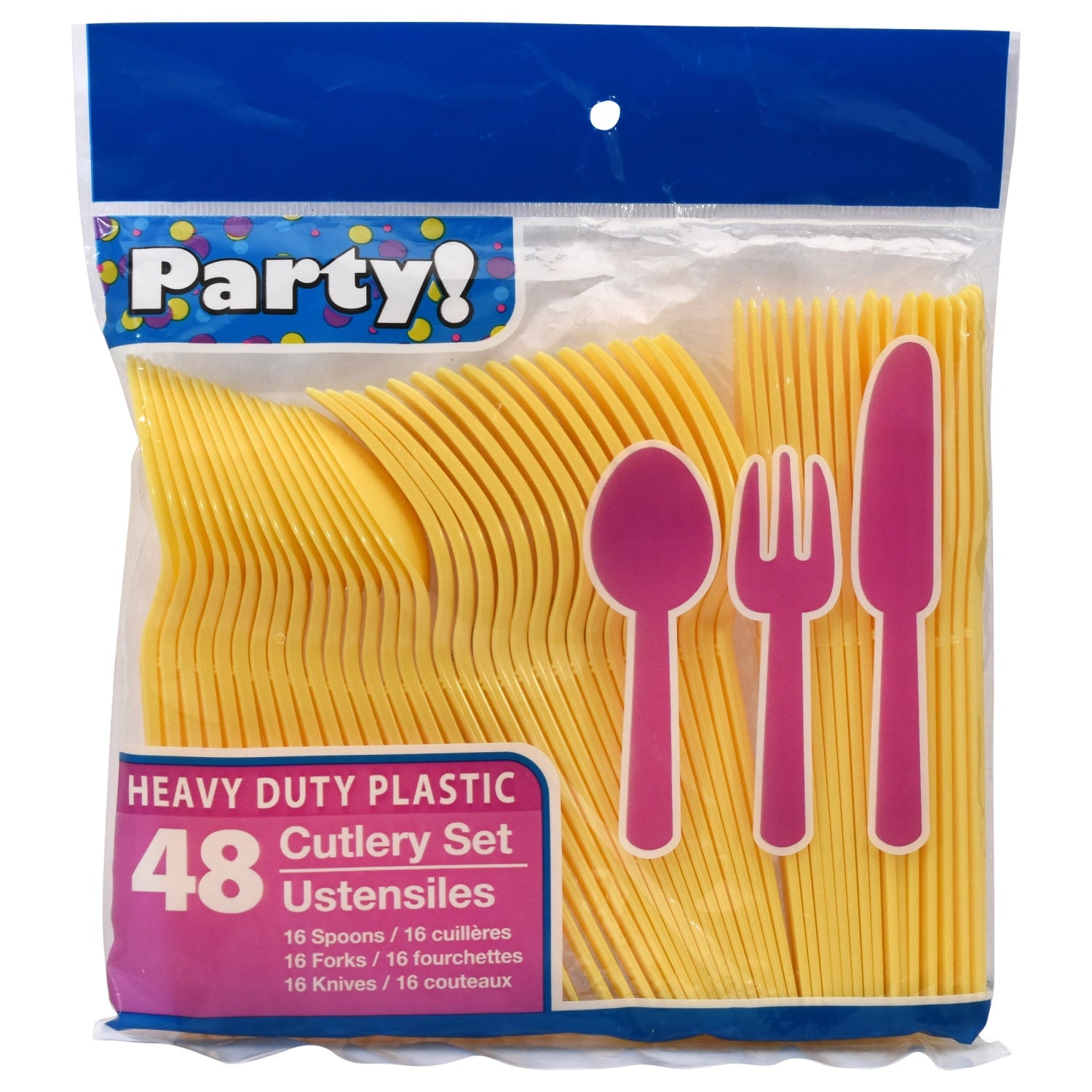 Yellow Plastic Utensils, 48-ct. Bags (Pack of 36)