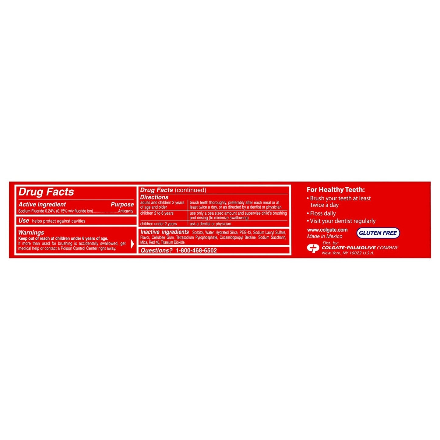 Colgate CinnaMint Sparkling White Gel Toothpaste, 4 oz. Tubes (Pack of 24)