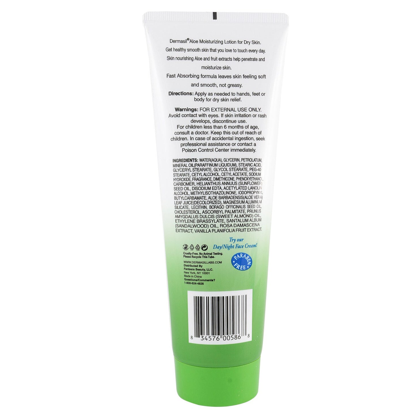 Dermasil Aloe Fresh Moisturizing Body Lotion, 8 oz. Tubes (Pack of 4)