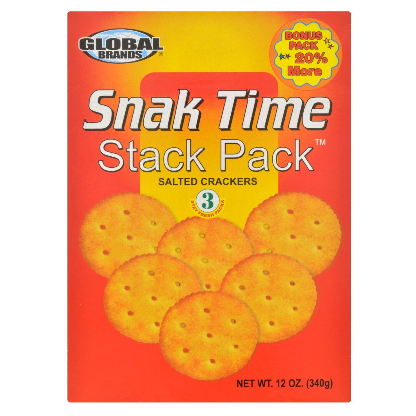 Snak Time Stack Pack Crackers, 12 oz. Boxes (Pack of 12)