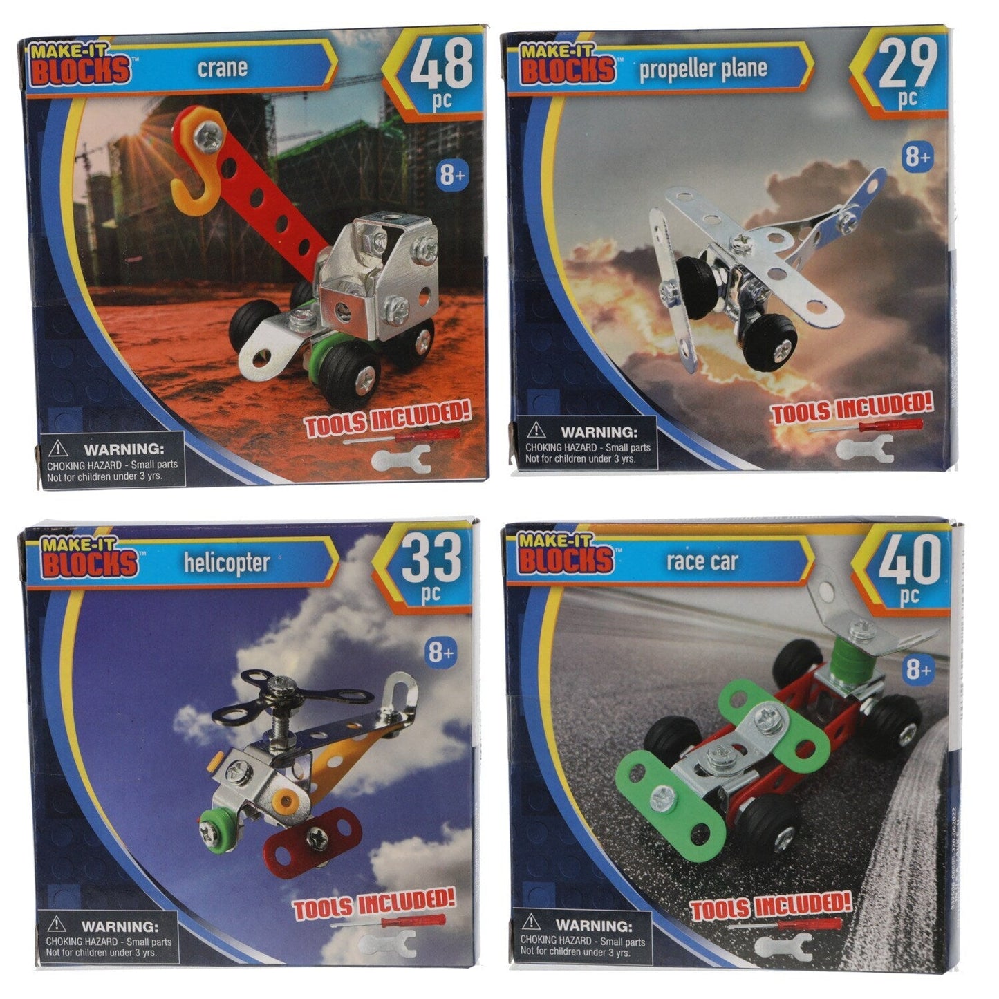 MetalTech Construction Kits For Kids (Pack of 33)