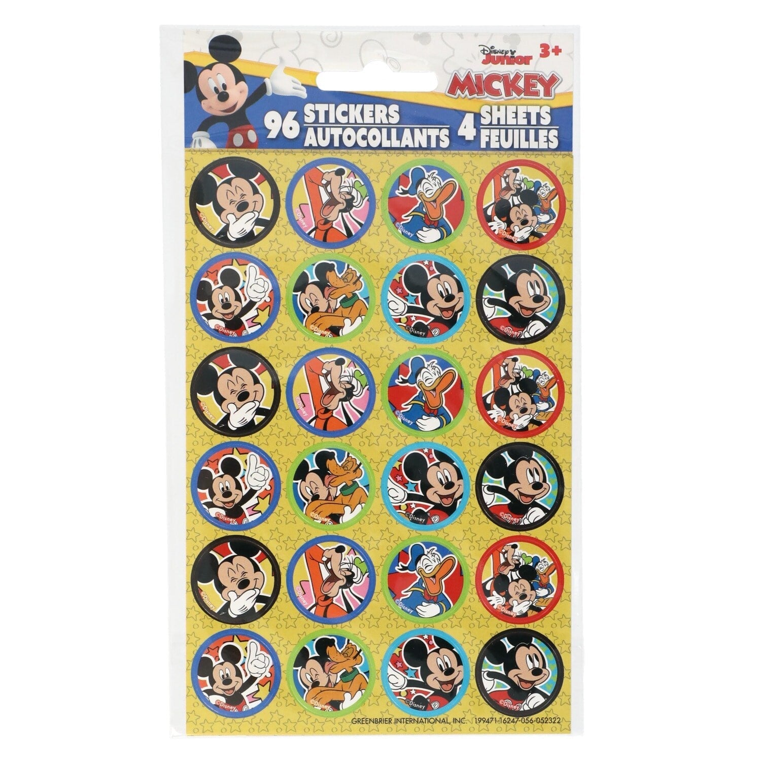 Disney Mickey Mouse Clubhouse Sticker Sheets, 4 Sheet Packs (Pack of 24)