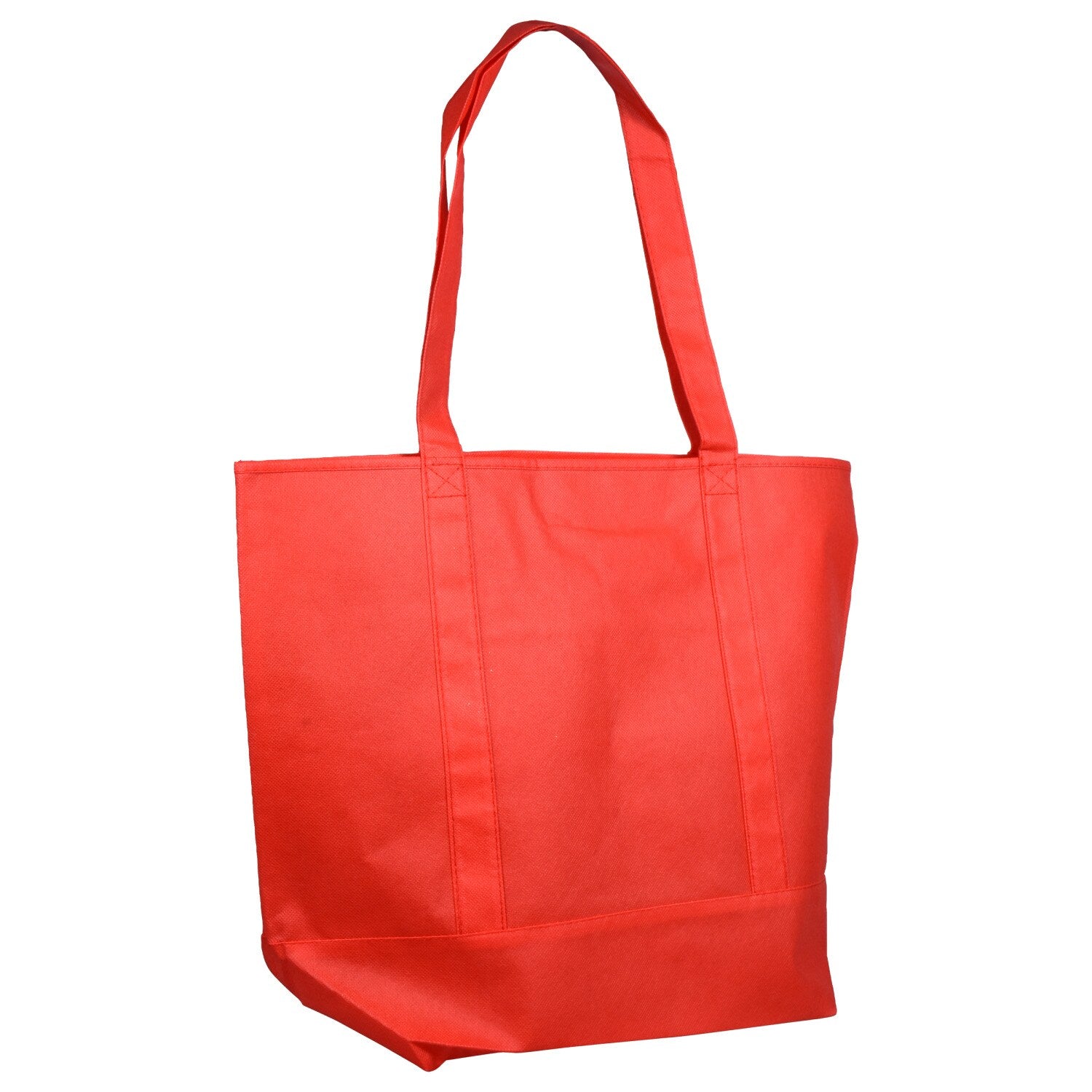 Large Non Woven Fabric Reusable Tote Bags, 18.875x7x15.375 in. (Pack of 6)