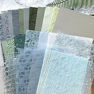 A5 Textured Scrapbook Paper and Mesh Fabric Set