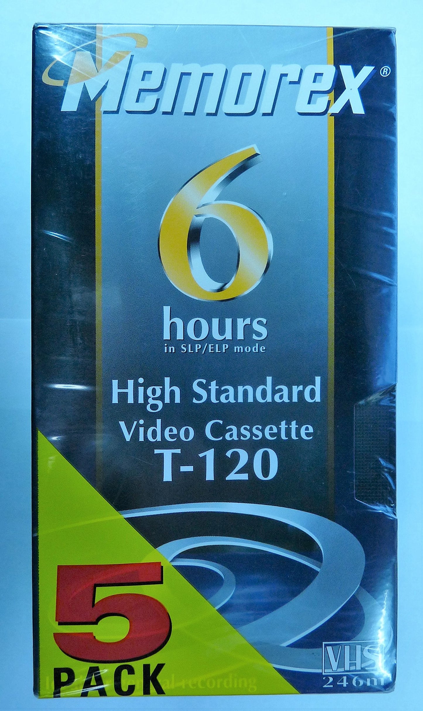 5-Pack Hs T-120 VHS Video Tape 6hr